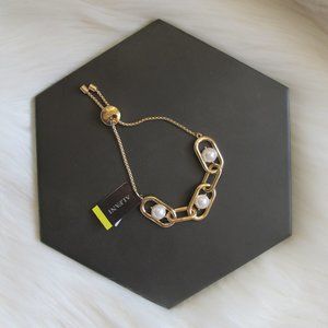 Alfani | Pearl in Gold Chain Slider Bracelet